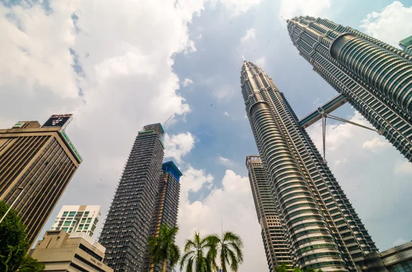 Вид на туалеты-близнецы Petronas — стоковое фото