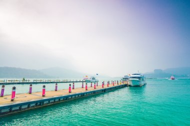Güneş ay Gölü pier peyzaj