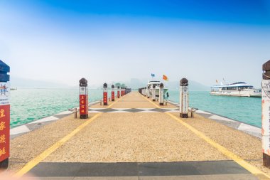 Güneş ay Gölü pier peyzaj