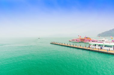 Güneş ay Gölü pier peyzaj