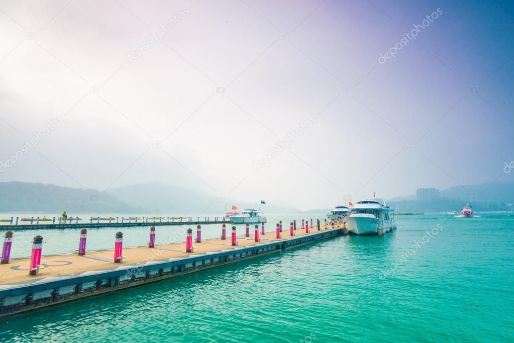 Landscape of Sun Moon Lake pier