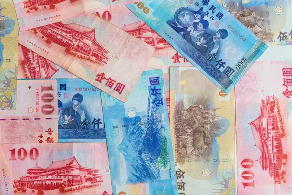 Background of New Taiwan Dollar 1000, 500 and 100