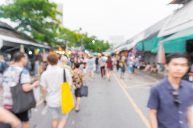 soyut bulanık insanlar jatujak markette alışveriş