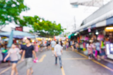 soyut bulanık insanlar jatujak markette alışveriş