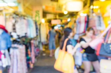 soyut bulanık insanlar jatujak markette alışveriş