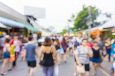 soyut bulanık insanlar jatujak markette alışveriş