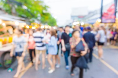 soyut bulanık insanlar jatujak markette alışveriş