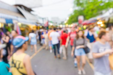 soyut bulanık insanlar jatujak markette alışveriş