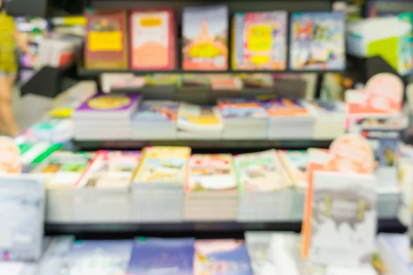 Blurred background of book store on shelf