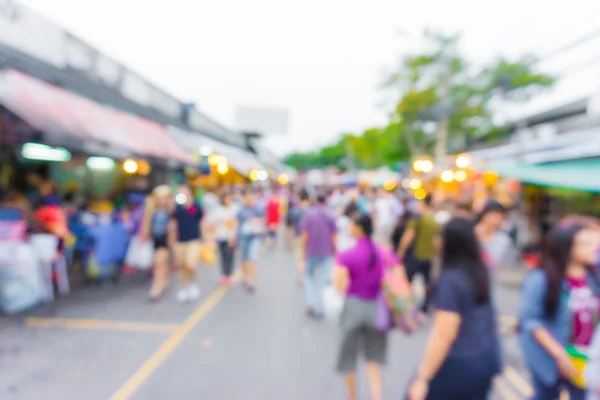 Blur of tourists are walking and shopping in Chatuchak market — Stock Photo, Image