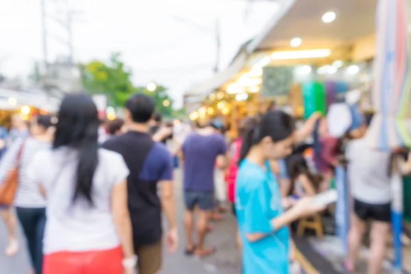 Abstract blurred people shopping at Jatujak market — Stock Photo, Image