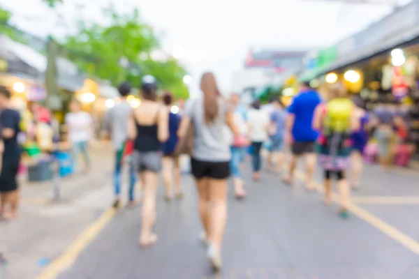 Abstract blurred people shopping at Jatujak market — Stock Photo, Image