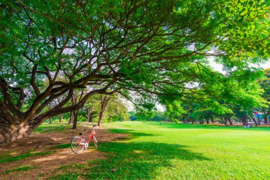 kırmızı bisiklet park