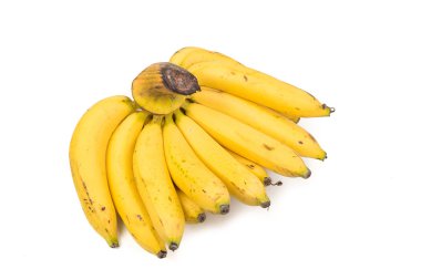 Beyaz arkaplanda izole muzlar