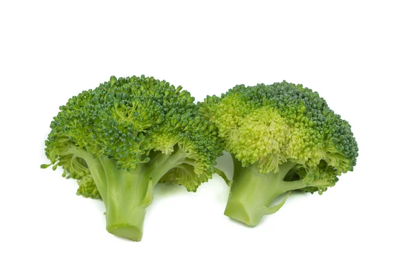 Frisches grünes Brokkoli-Gemüse isoliert auf weißem Hintergrund — Stockfoto
