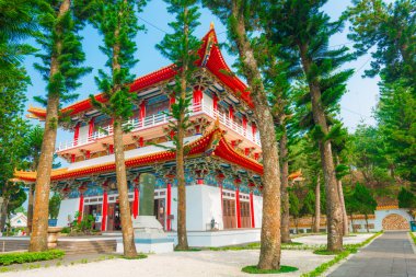 Wen Wu (Wenwu) Temple güneş ay Gölü Tayvan mimarisini