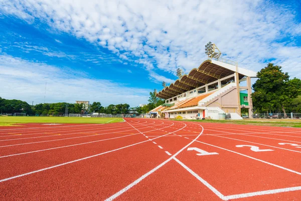 Running track with numbers — Stock Photo, Image