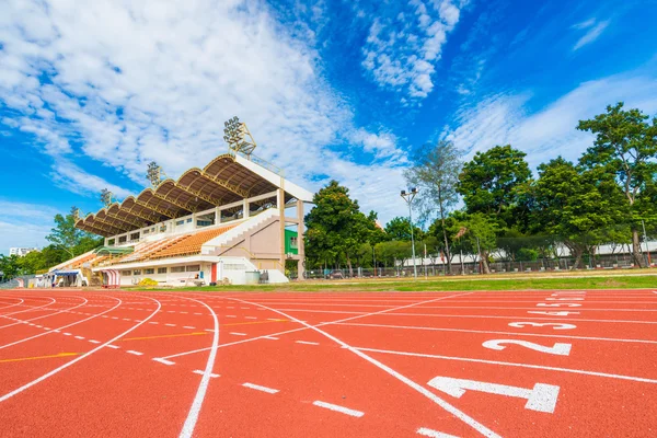 Running track with numbers — Stock Photo, Image