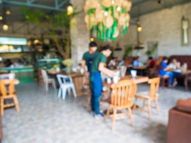 insanlar kafede bokeh ile arka plan bulanıklık