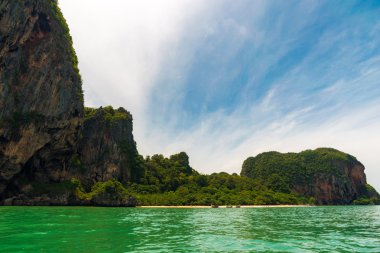 Railay Beach Krabi rock dağ Island