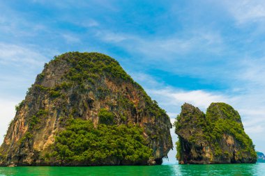 Railay Beach Krabi rock dağ Island