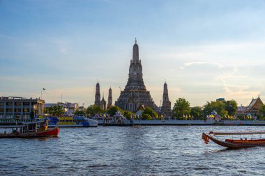 Wat Arun antik pagoda Şafak Şafak Tapınağı Şafak Şafağı Şafak Şafağı Şafak Şafak Şelalesi Chao the Nehri Tayland