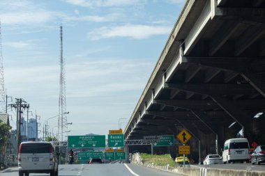 Şehir gişesi yol yapımı sanayi Bangkok Tayland