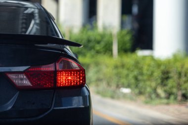 Bangkok Tayland yolundaki metropol taşıma aracında trafik sıkışıklığı