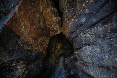 Krep Kayası 'nın tropikal yağmur ormanı adası Nakornsrithammarat Tayland' daki tortul süreçten soyut arkaplanı