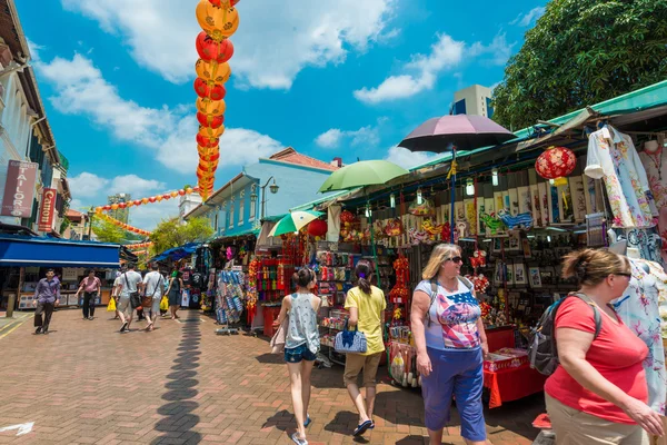 A szingapúri Chinatown kínai népesség — Stock Fotó