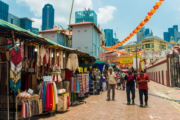 Popolazione cinese di Singapore Chinatown — Foto Stock