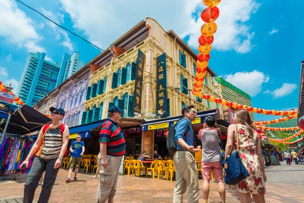 El Barrio Chino de Singapur Población china — Foto de Stock