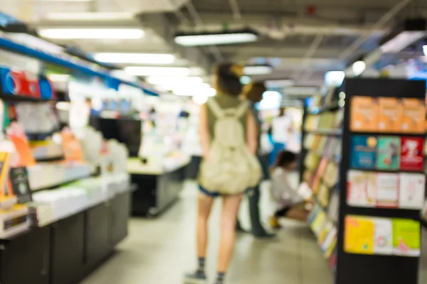 Blur image of People reading and shopping book — Stock Photo, Image