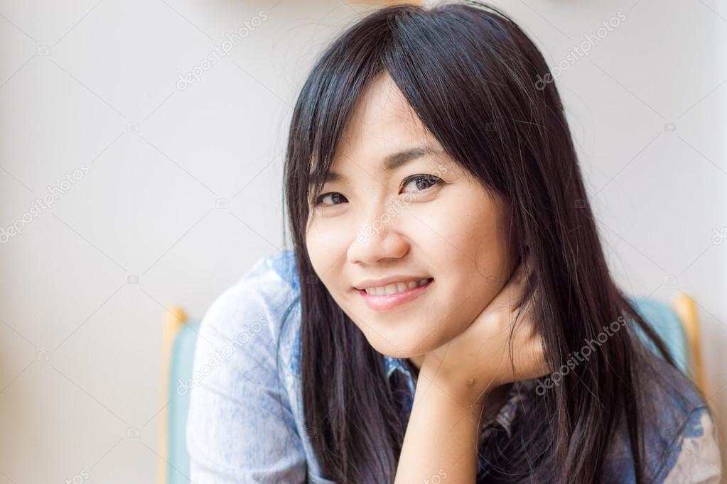 Young attractive asian woman relaxing