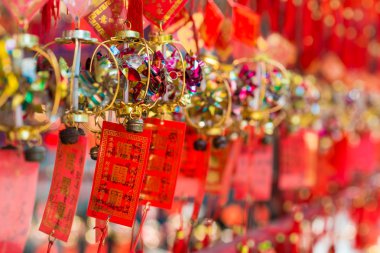 Tapınak Çince şanslı kart ayrıntısı