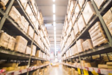 Bulanık ambar veya ev dekorasyonu alışveriş depo