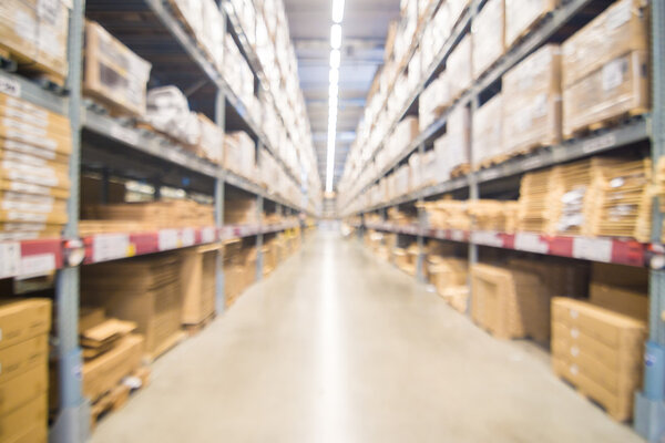 Blurred warehouse or storehouse shopping Home decor