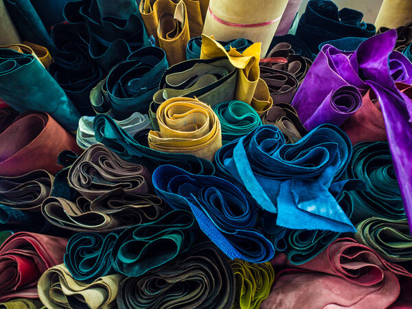 Genuine cow Leather overlay in shop