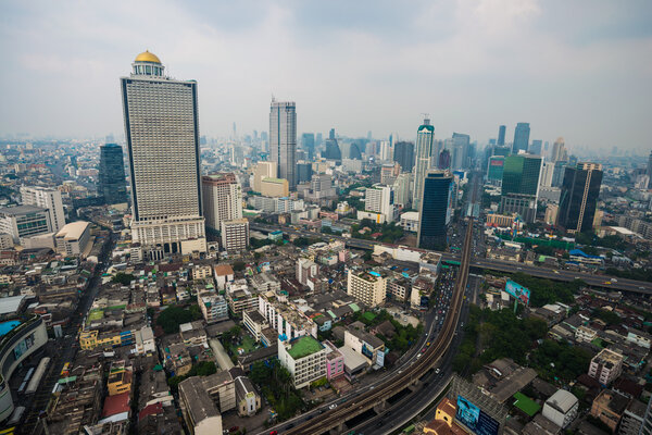 Bangkok day view from abandon tower