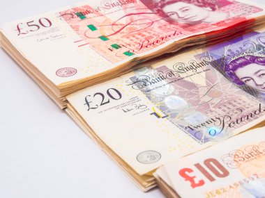 Bohça-in beyaz üzerinde Lirası para birimi