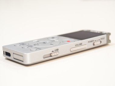 Dictaphone yakın çekim toplantı salonu