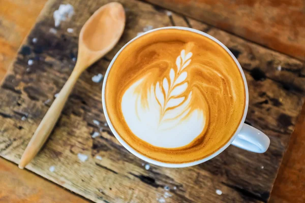 Kopi cangkir latte art — Stok Foto