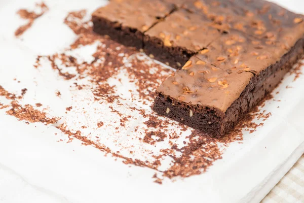 Brownie de chocolate casero — Foto de Stock