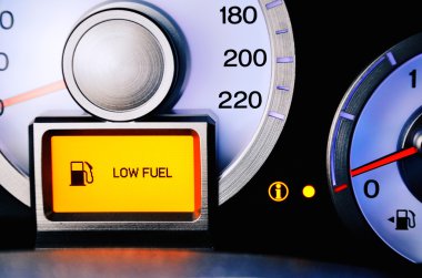 Contrast image sensor fuel warning Low fuel level clipart