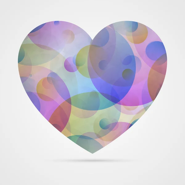 Abstract colorful background with heart — Stock Vector