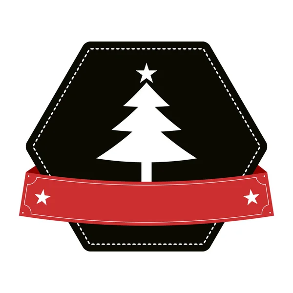 Pusta etykieta Boże Narodzenie jak szablon Ilustracja Stockowa