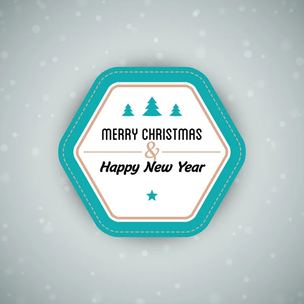 Merry Christmas background with badge — Stock Vector