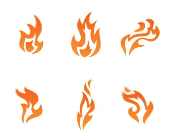 Vector set of fire icons — Stock Vector