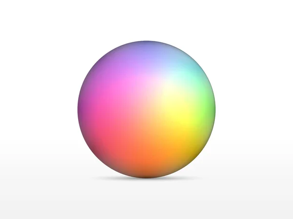 Bola colorida con sombras y luces Vectores de stock libres de derechos