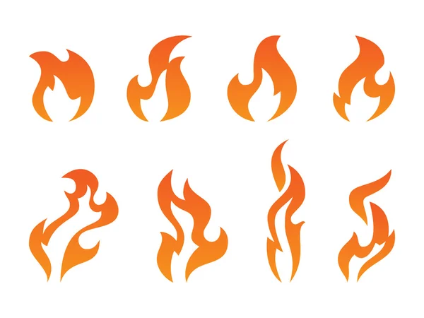 Iconos abstractos de fuego vectorial Ilustraciones De Stock Sin Royalties Gratis